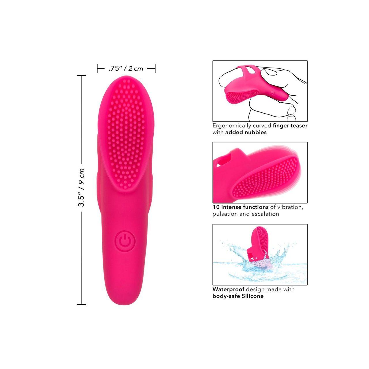 Wibrujący masażer na palec z wypustkami 10 trybów | Wodoodporny USB