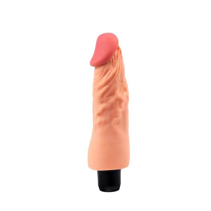 Miękki realistyczny wibrator 17,8 cm TPE | Regulowane wibracje