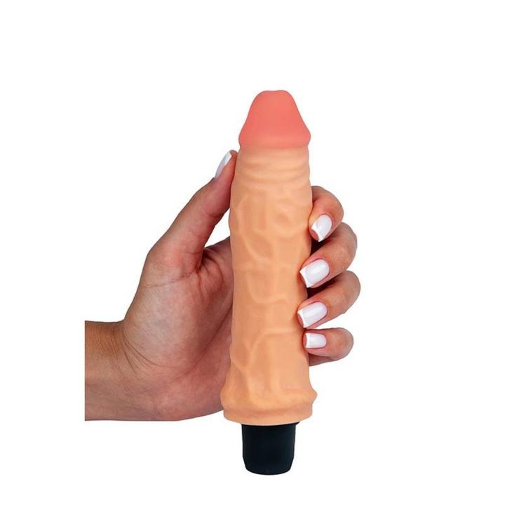 Miękki realistyczny wibrator 19 cm TPE | regulacja wibracji