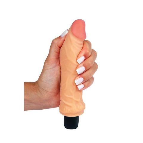 Miękki realistyczny wibrator 19 cm TPE | regulacja wibracji
