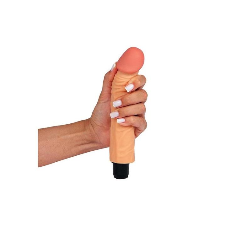 Miękki realistyczny wibrator TPE 19 cm | Regulacja wibracji