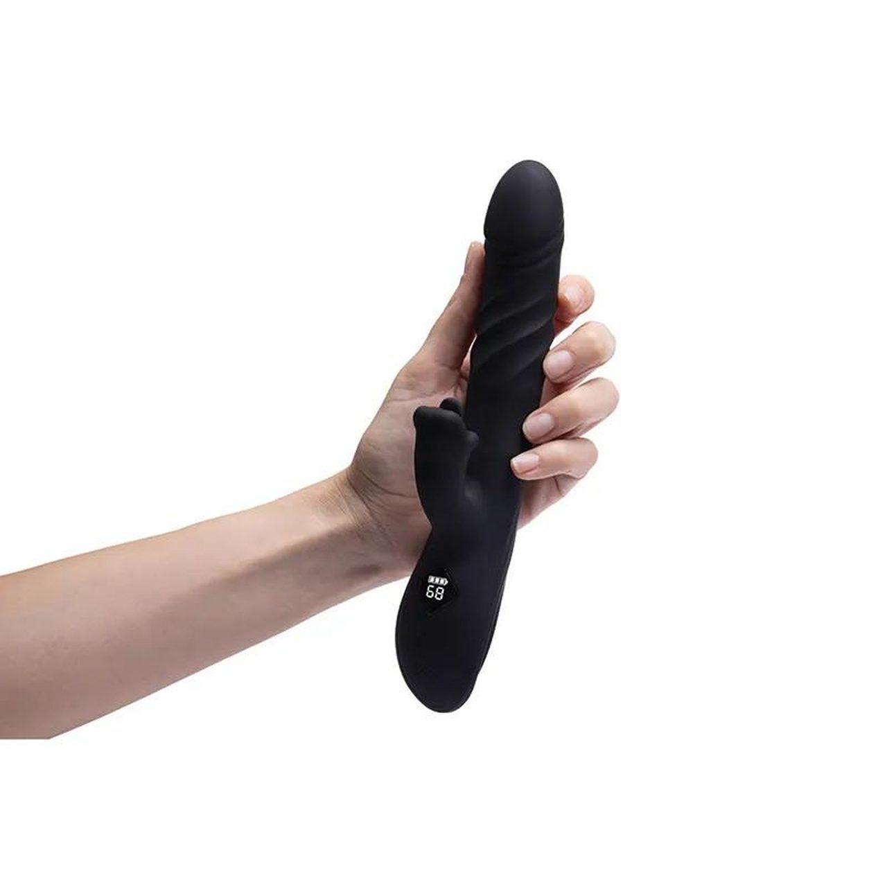 Wibrator króliczek z thrustingiem 23 cm | 8+8 trybów, led, wodoodporny