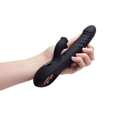 Wibrator króliczek z thrustingiem 23 cm | 8+8 trybów, led, wodoodporny