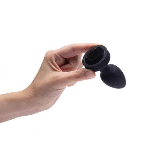Rotacyjny wibrujący plug analny z pilotem i LED