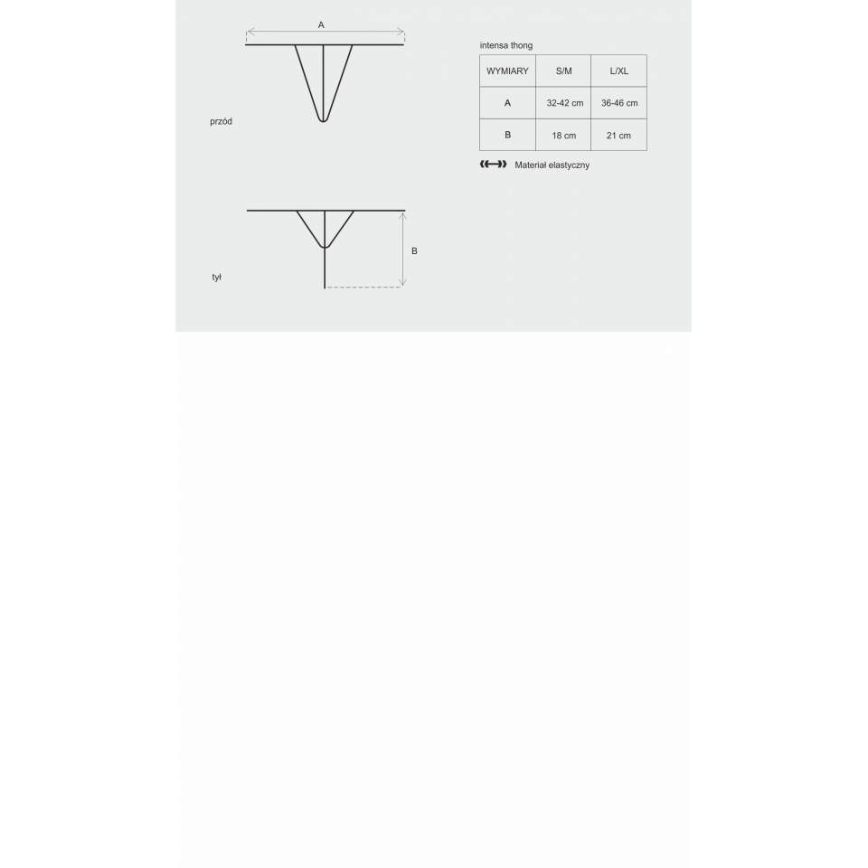Czarne stringi Obsessive Intensa