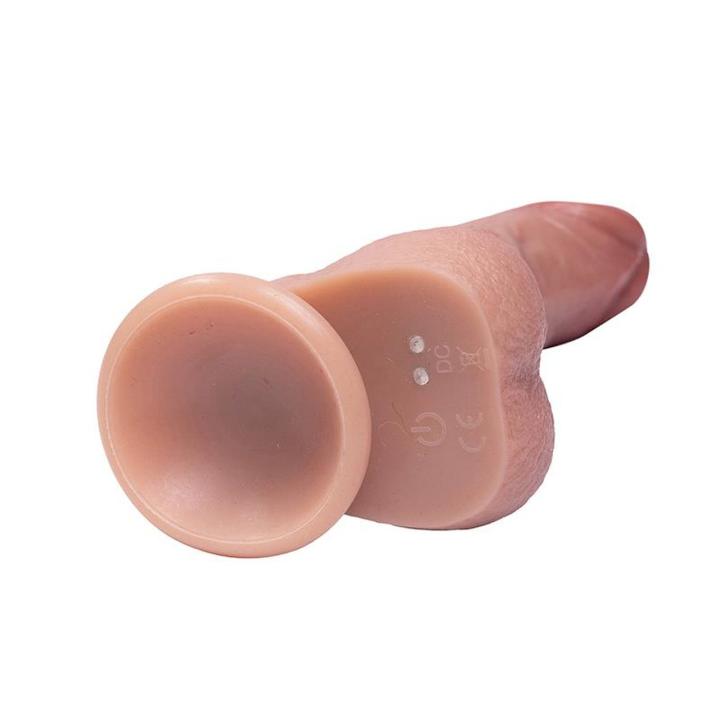 Realistyczne dildo 22 cm z posuwem i wibracjami | Pilot, przyssawka