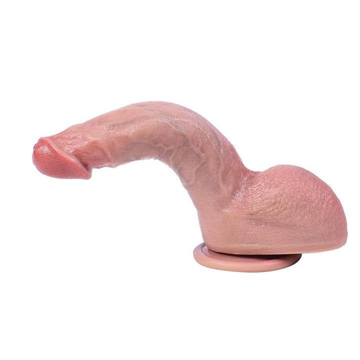 Elastyczne realistyczne dildo silikonowe 21 cm z przyssawką
