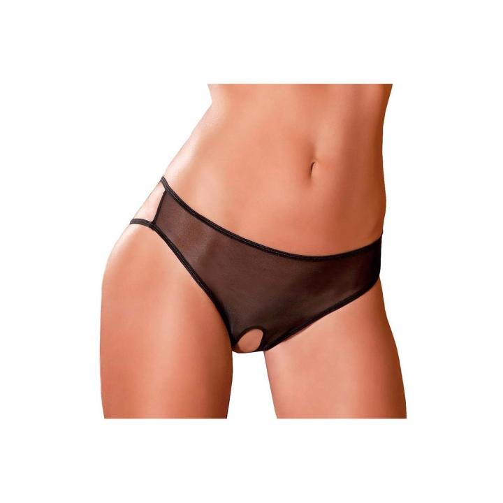Czarne figi boyshort z odkrokiem i paseczkowym tyłem M/L