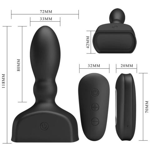Nadmuchiwana wtyczka analna z wibracjami do masażu prostaty