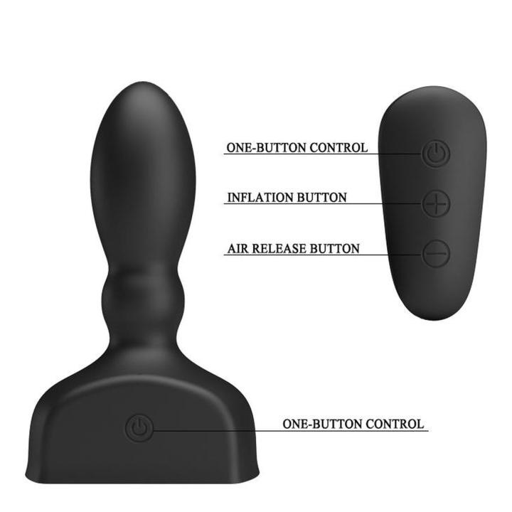 Nadmuchiwana wtyczka analna z wibracjami do masażu prostaty