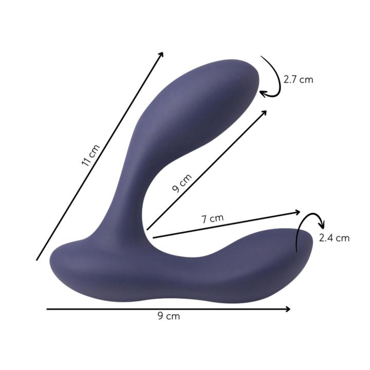 Masażer prostaty z pilotem i 2 silnikami USB | Wodoodporny