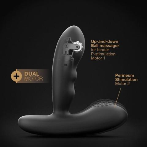 Masażer prostaty z pilotem i podgrzewaniem | Wodoodporny