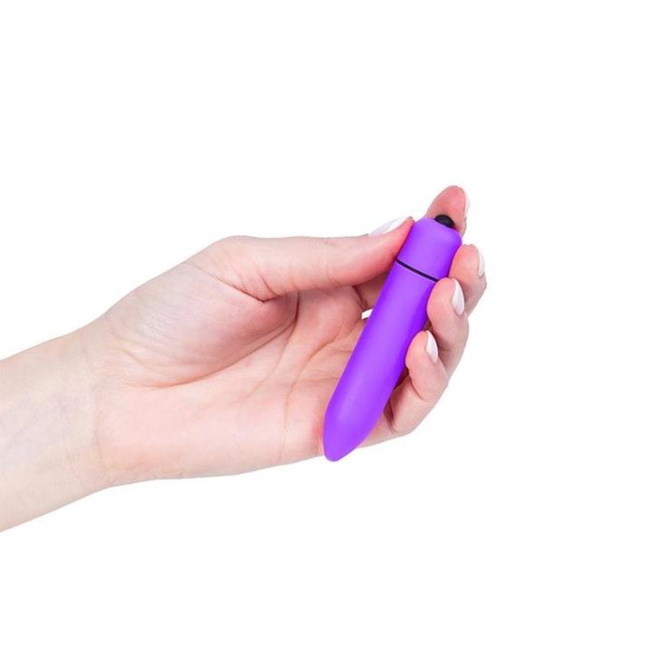 Fioletowy mini wibrator bullet 9 cm – 10 trybów