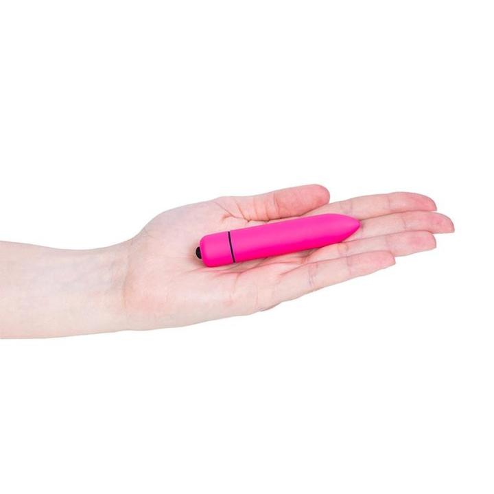 Różowy mini wibrator bullet 9 cm - 10 trybów, zasilanie AAA