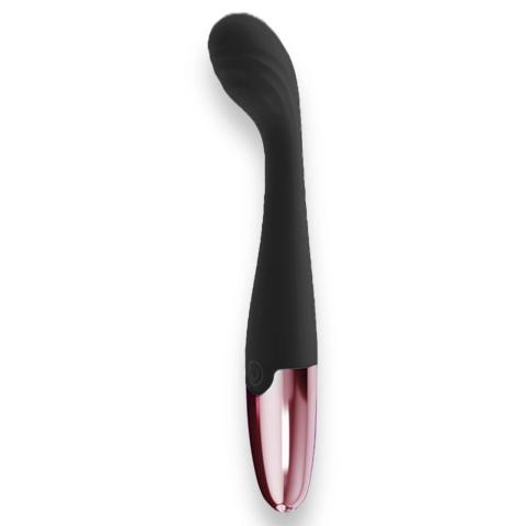 Czarny wibrator punktu G 18 cm USB | 10 trybów, silikon, wodoodporny