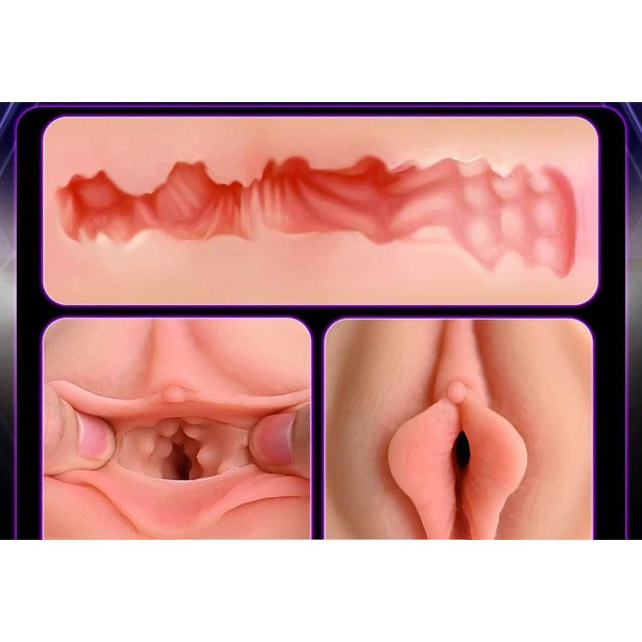 Realistyczny masturbator 3D silikonowy 24 cm | Loris.pl