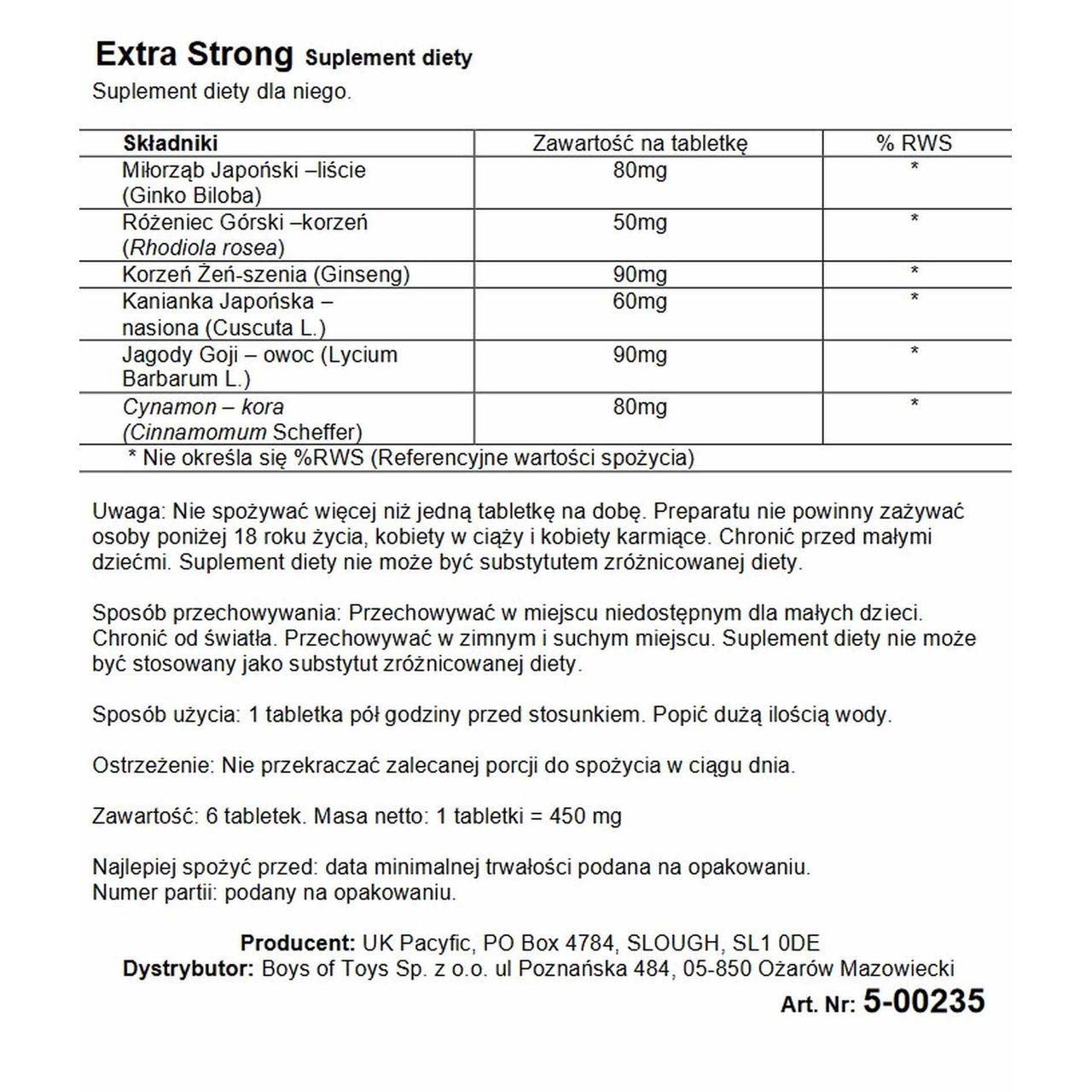 Ziołowe kapsułki dla mężczyzn na energię i witalność 6 szt. | Loris.pl