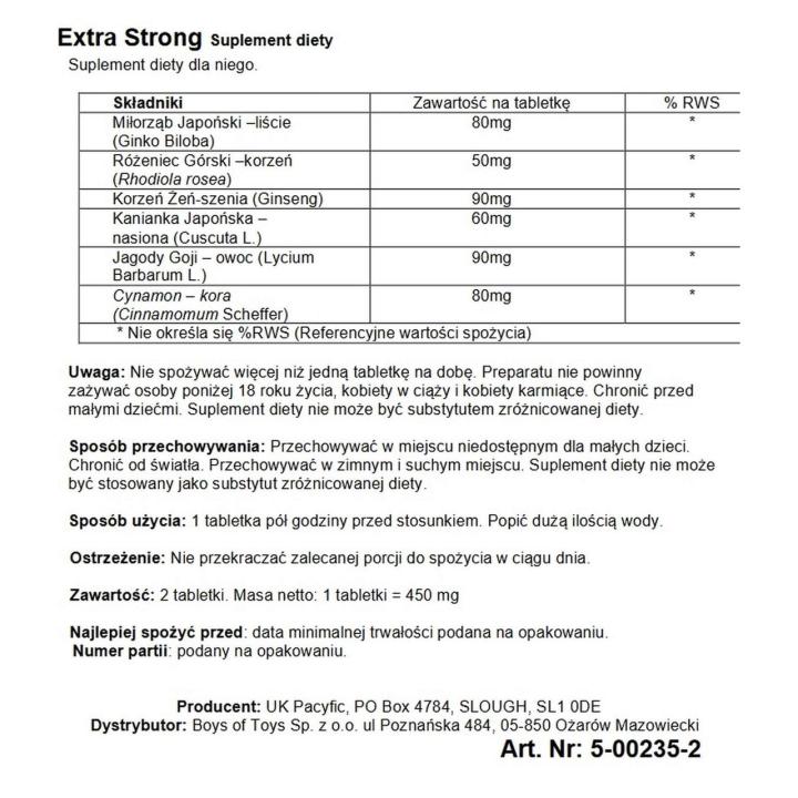 Ziołowy suplement dla mężczyzn 2 kapsułki – witalność, energia i wsparcie erekcji