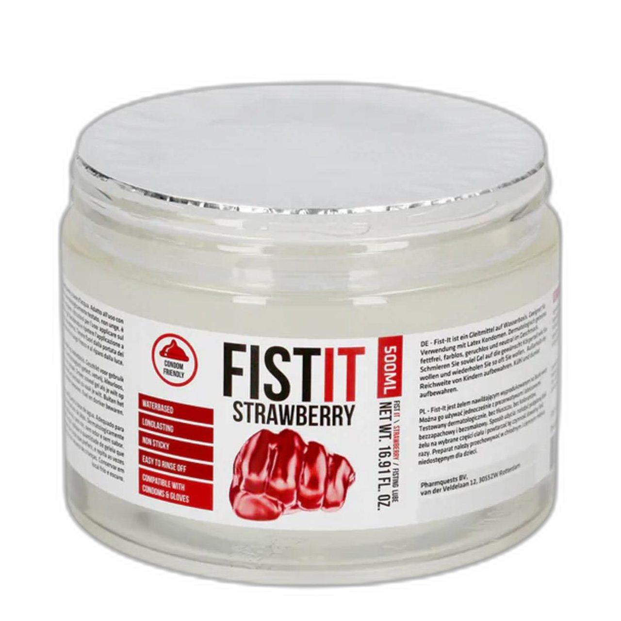 Gęsty lubrykant wodny truskawkowy 500 ml - do prezerwatyw | Loris.pl