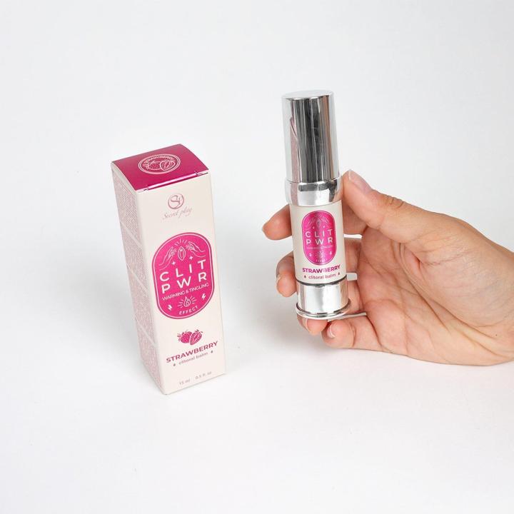 Truskawkowy balsam do łechtaczki 15 ml z efektem ciepła