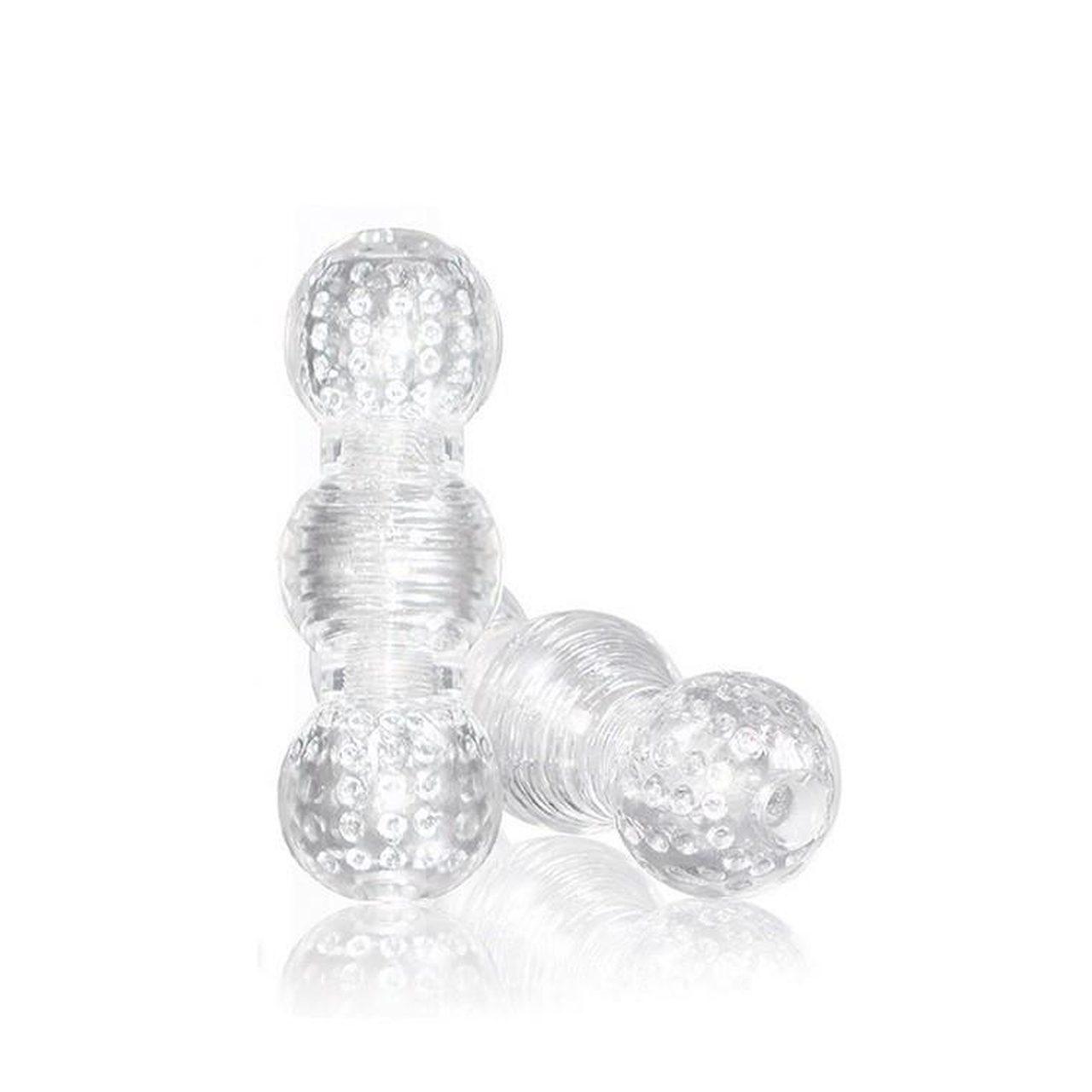 Przezroczysty masturbator męski 3-komorowy 15,2 cm | Loris.pl