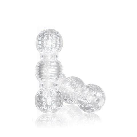 Przezroczysty masturbator męski 3-komorowy 15,2 cm