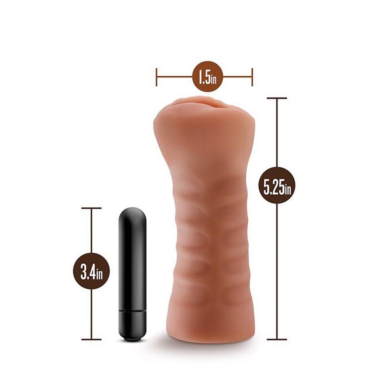 Realistyczny stroker z wibracją TPE otwarty tunel | Loris.pl