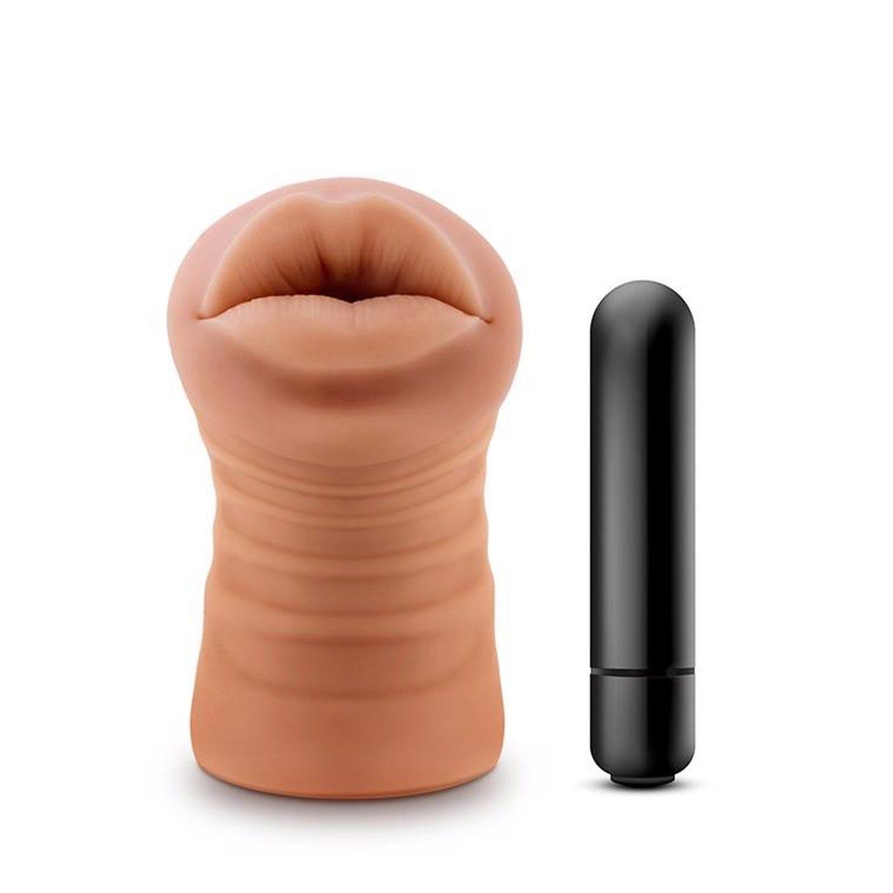 Masturbator usta z wibracją 12,9 cm – realistyczna tekstura | Loris.pl