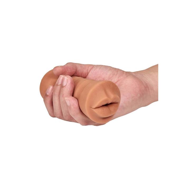 Masturbator usta z wibracją 12,9 cm – realistyczna tekstura | Loris.pl