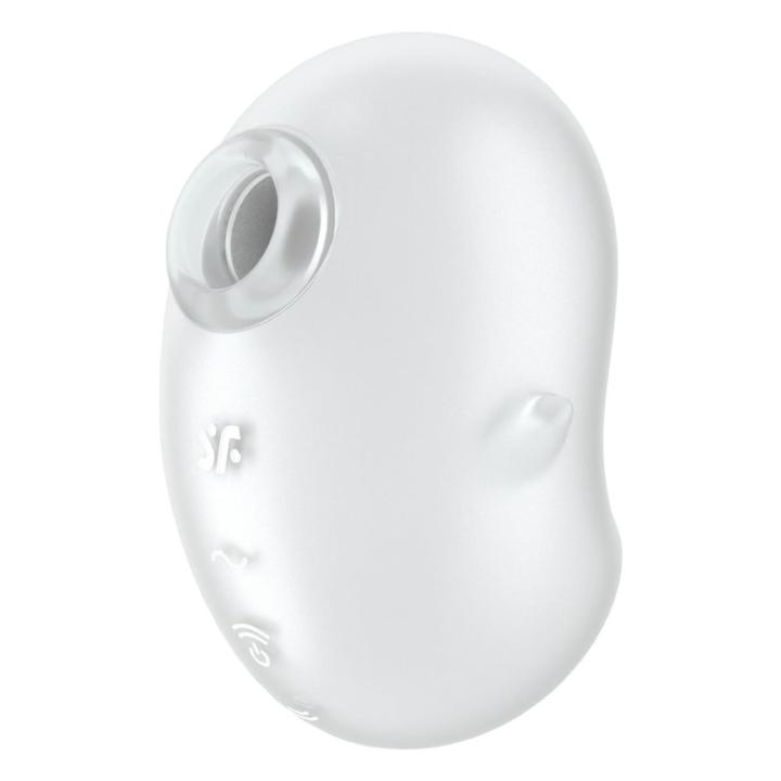 Biały stymulator łechtaczki air pulse + wibracje, IPX7