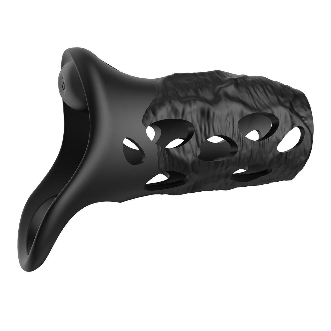 Wibrująca nakładka przelotowa na penisa 12 cm | 9 trybów | Loris.pl