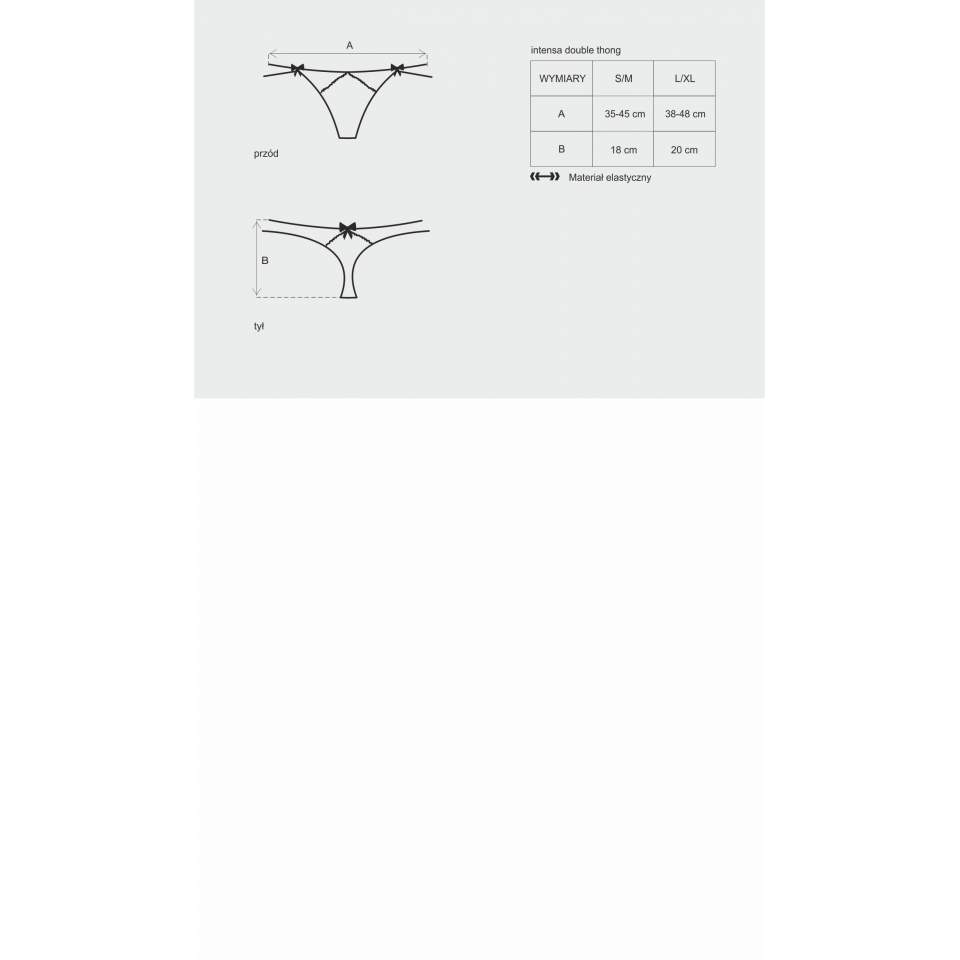 Czarne podwójne stringi Obsessive Intensa