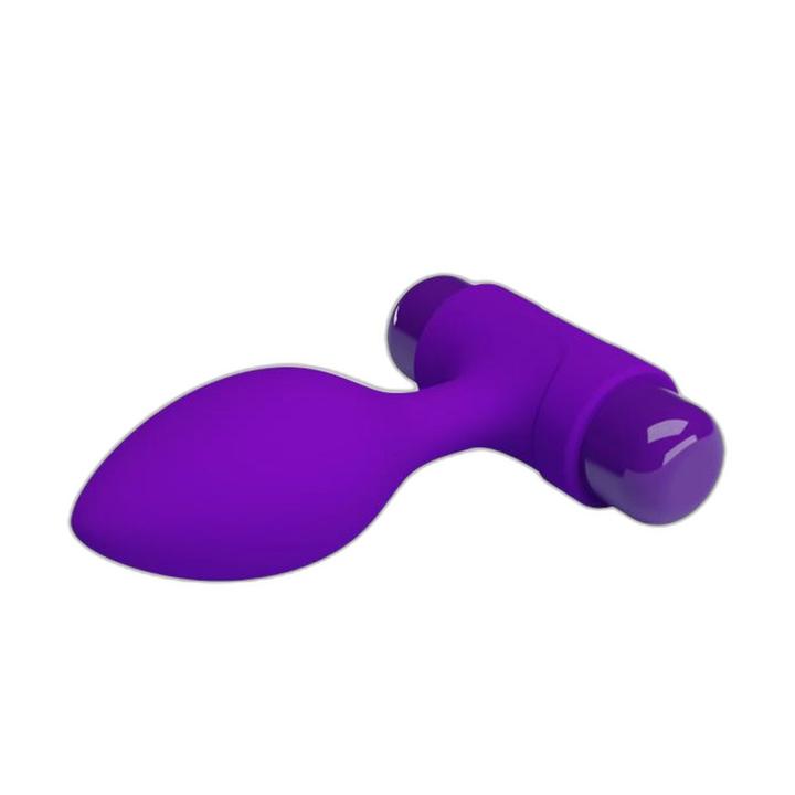 Wibrujący plug analny fioletowy 10 trybów
