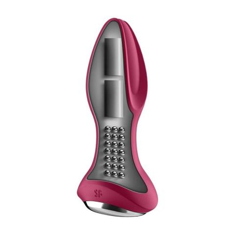 Wibrujący plug analny z rotacją i aplikacją bluetooth, fioletowy