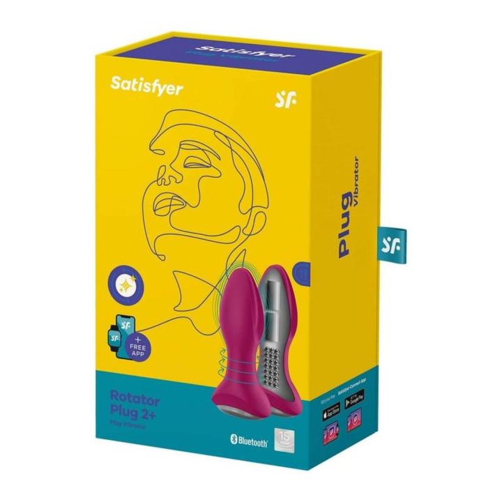 Wibrujący plug analny z rotacją i aplikacją bluetooth, fioletowy