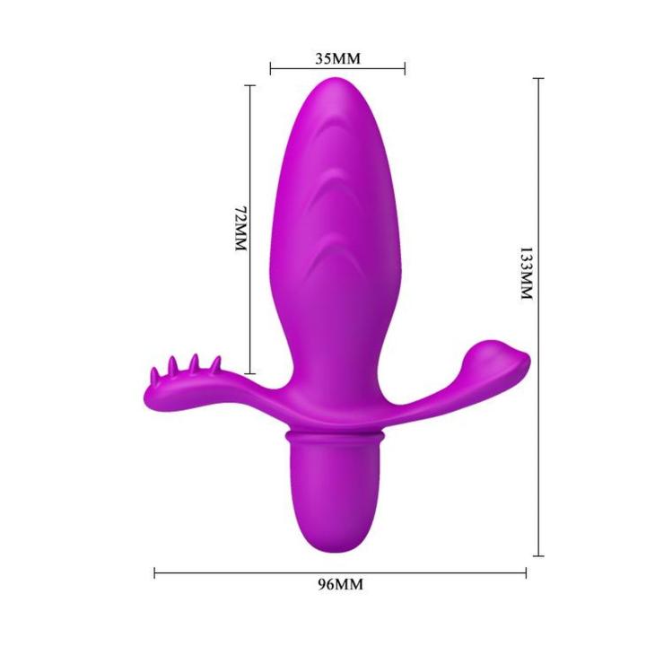 Wibrujący plug analny 10 trybów z silikonu
