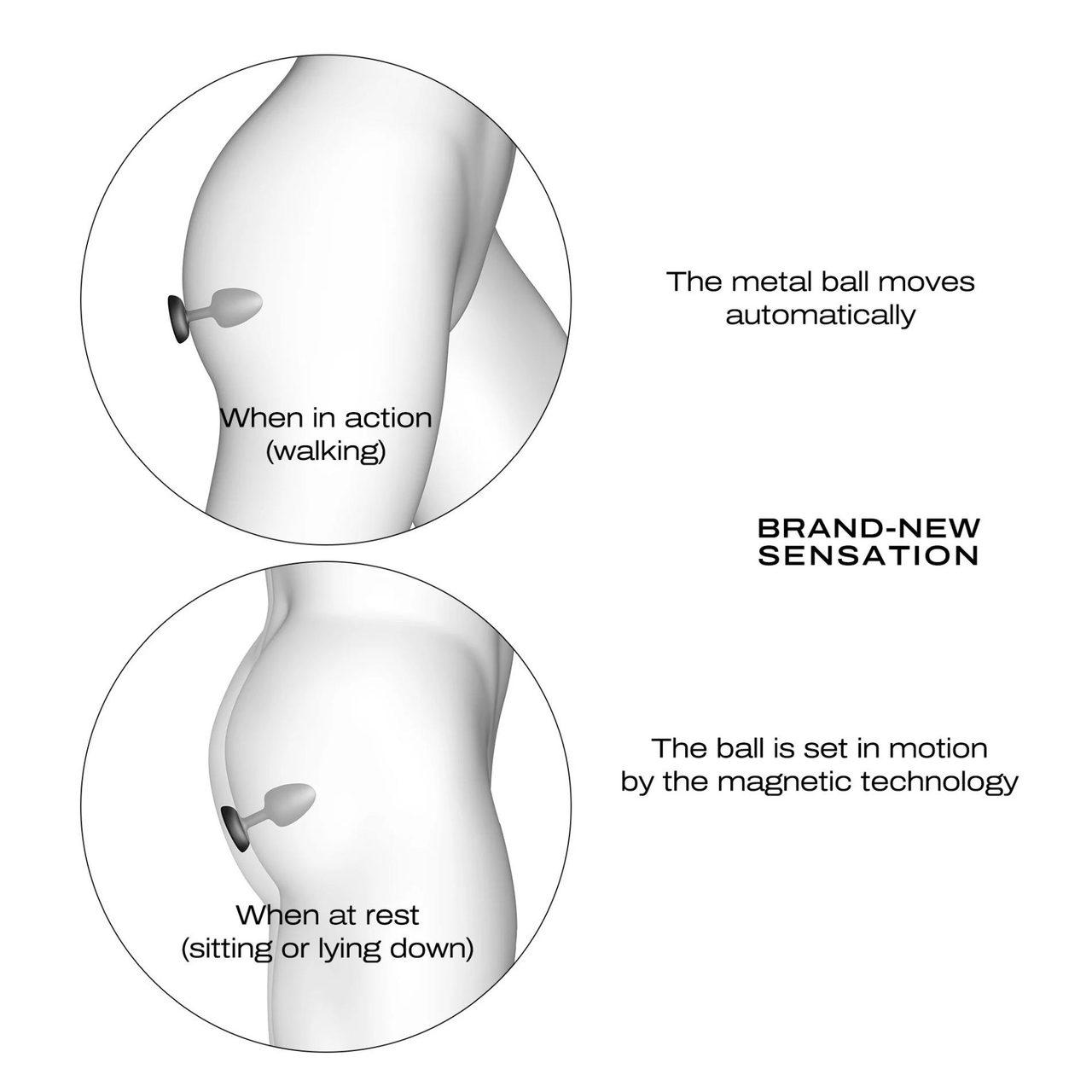 Wibrujący plug analny L z pilotem i magnetyczną kulką | Loris.pl