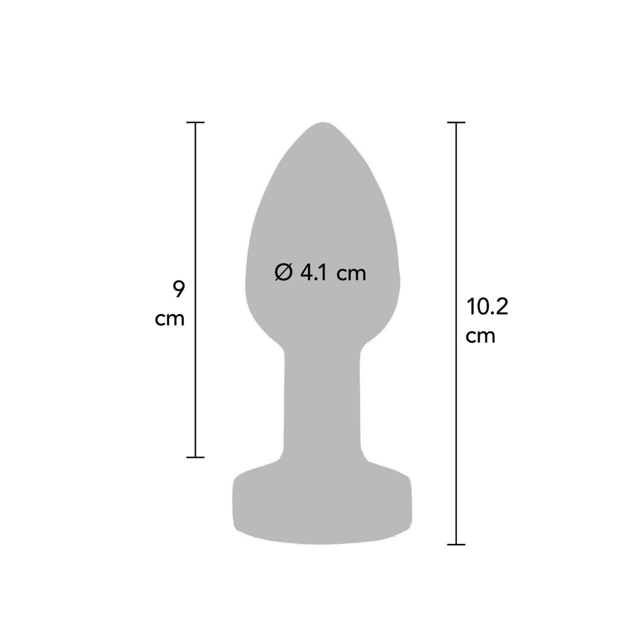 Srebrny wibrujący korek analny ze stali 7,6 cm | 10 trybów | usb