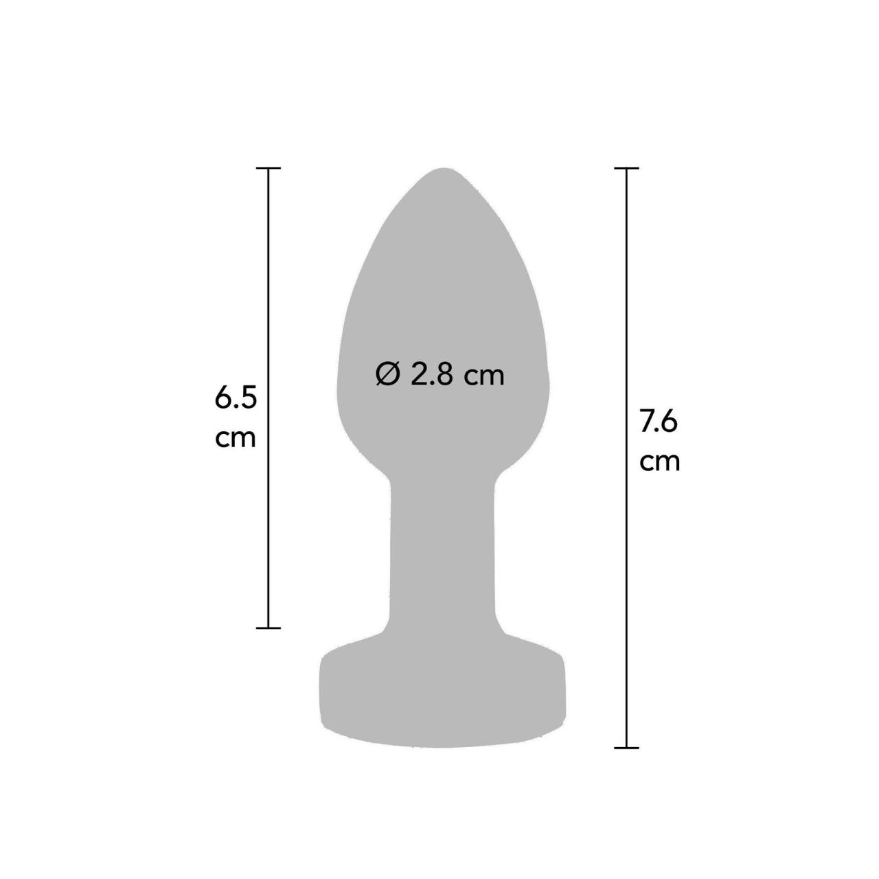 Srebrny wibrujący korek analny ze stali 7,6 cm | 10 trybów | usb