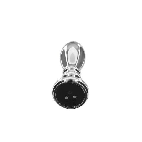 Metalowy plug analny z wibracjami 8,9 cm | stal nierdzewna
