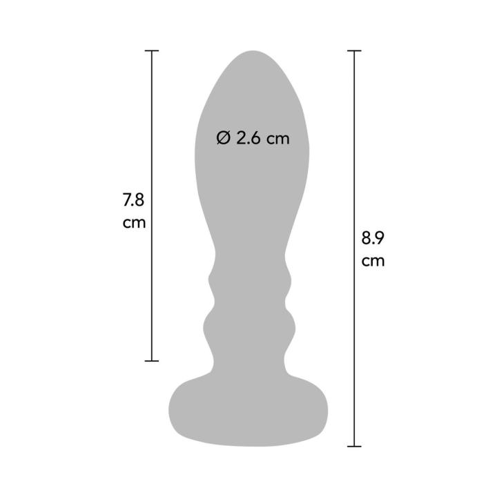Metalowy plug analny z wibracjami 8,9 cm | stal nierdzewna
