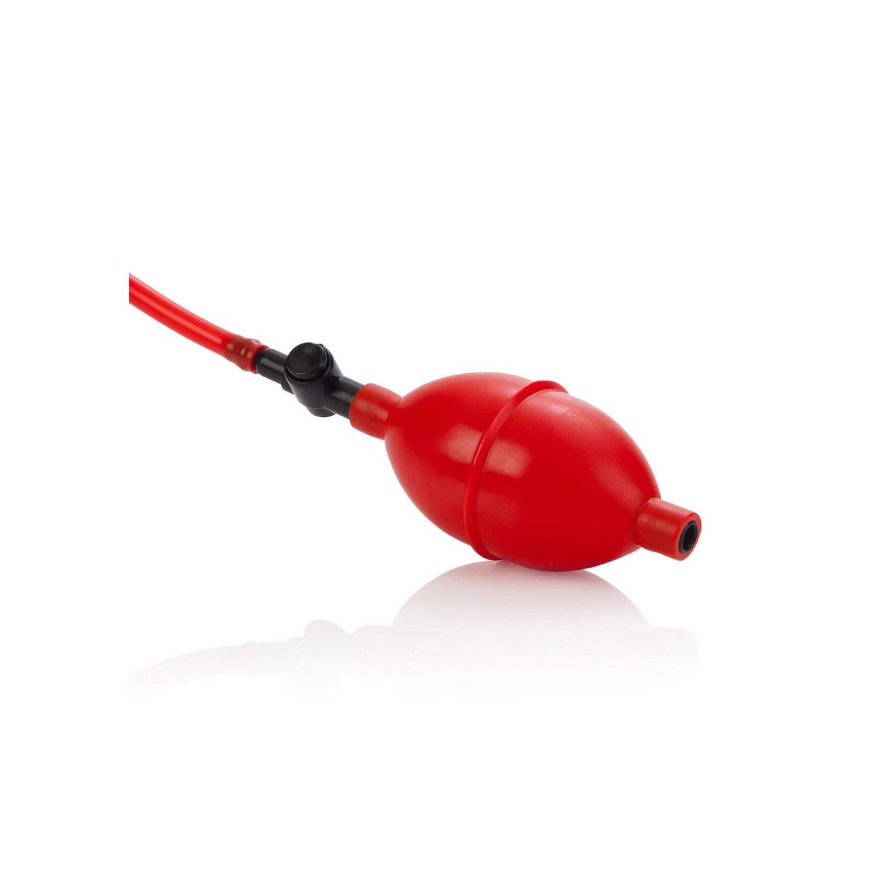 Pompowany korek analny czarny z przyciskiem spuszczania powietrza | Loris.pl