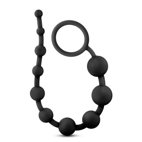 Koraliki analne silikonowe 10 kulek z uchwytem 31,7 cm