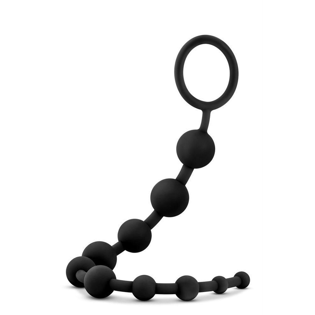 Koraliki analne silikonowe 10 kulek z uchwytem 31,7 cm | Loris.pl