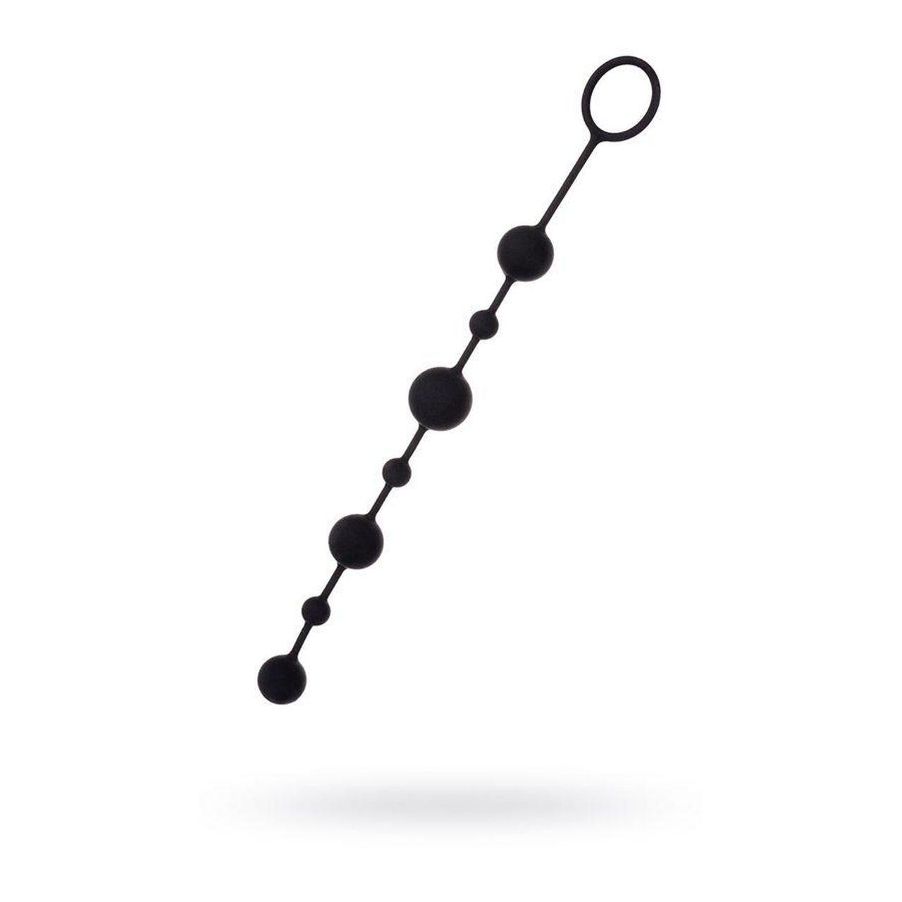 Koraliki analne silikonowe 35,9 cm, 7 kulek czarne | Loris.pl