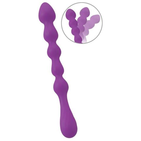 Silikonowa różdżka analna 27,3 cm z uchwytem i kształtem łezki