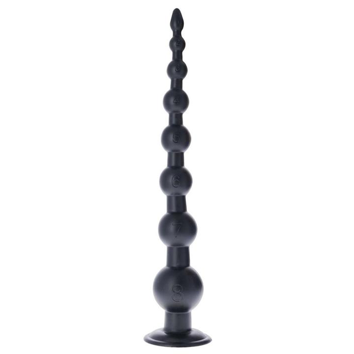 Pręt analny z kulami i przyssawką 55,5 cm | średnica do 9 cm