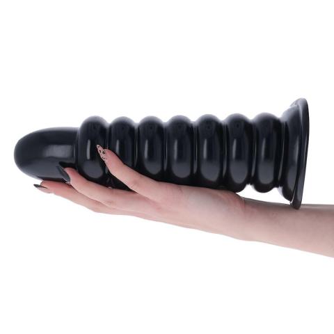 Duży plug analny z przyssawką 26 cm i pierścieniami