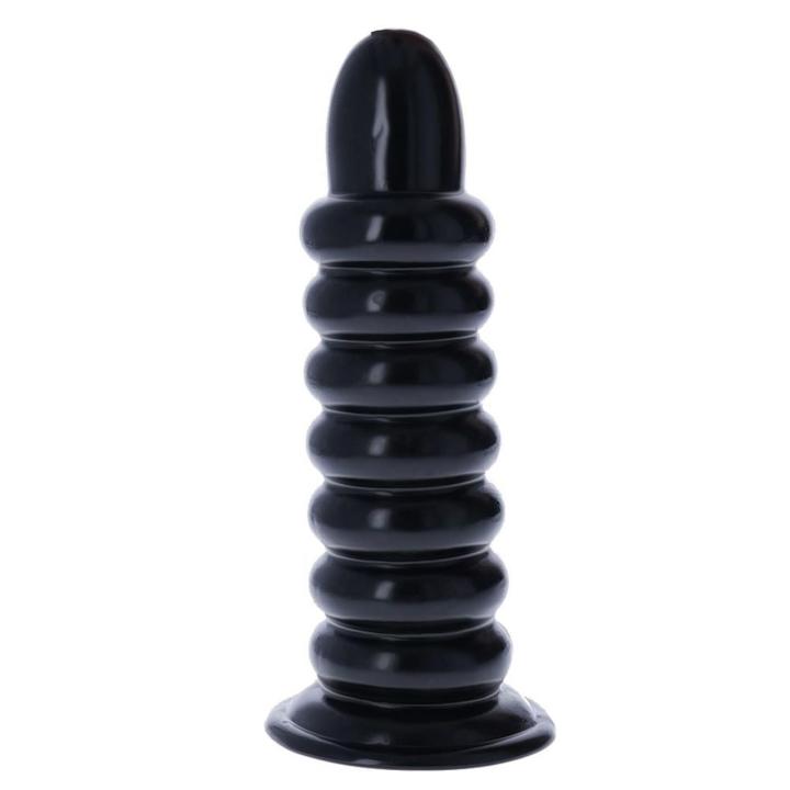Duży plug analny z przyssawką 26 cm i pierścieniami