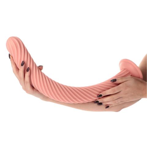Spiralny pręt analny z przyssawką 51 cm